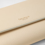 Continental wallet in rugiada leather - cream