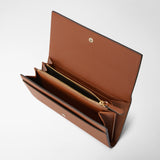 Continental wallet in rugiada leather - cuoio