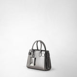 Mini sac meliné en cuir seta - ruthenium