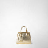 Mini-handtasche meliné aus seta-leder - light gold