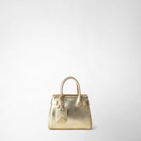 MINI MELINE' HANDBAG IN SETA LEATHER Light Gold