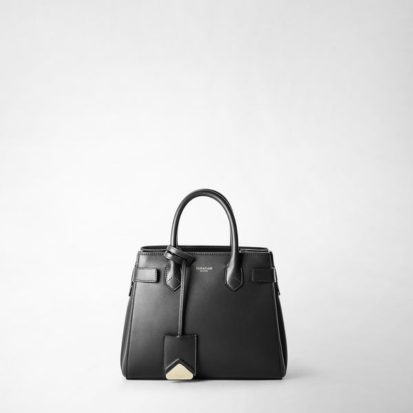 Meline' handbag in seta leather - black