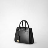 Meline' handbag in seta leather - black