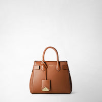 MELINE' HANDBAG IN SETA LEATHER Cuoio