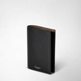 Passport holder in seta leather - black