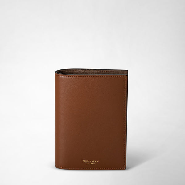 Passport holder in seta leather - cuoio