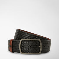 REVERSIBLE BELT IN STEPAN 72 Black/Cuoio