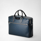 Double gusset briefcase in stepan - ocean blue/black