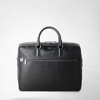 DOUBLE GUSSET BRIEFCASE IN STEPAN Black/Eclipse Black