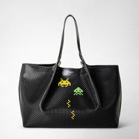 SECRET TOTE BAG IN STEPAN 72 Space Invaders Black