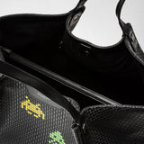 Secret tote bag in stepan - space invaders black