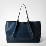 Secret tote bag in stepan - ocean blue/black