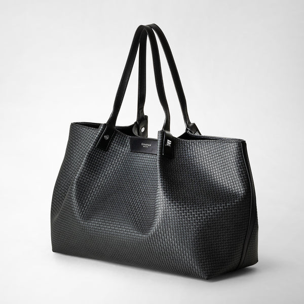 Tote bag secret in stepan - asphalt gray/black