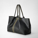 Secret tote bag in stepan - eclipse black/moss green