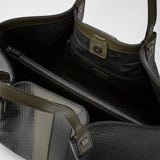 Secret tote bag in stepan - eclipse black/moss green
