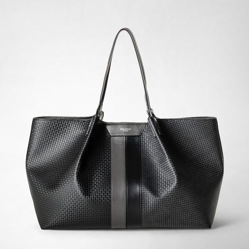 Secret tote bag in stepan - black/asphalt/asphalt