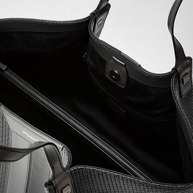 Secret tote bag in stepan - black/asphalt/asphalt