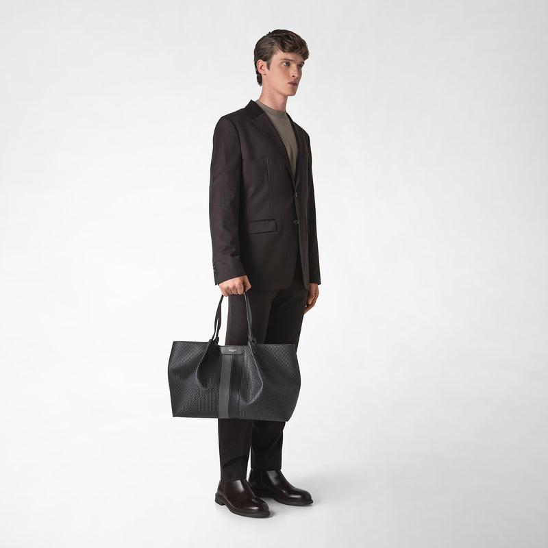 Secret tote bag in stepan - black/asphalt/asphalt