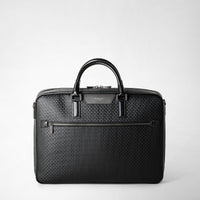 SLIM BRIEFCASE IN STEPAN Black/Asphalt/Asphalt