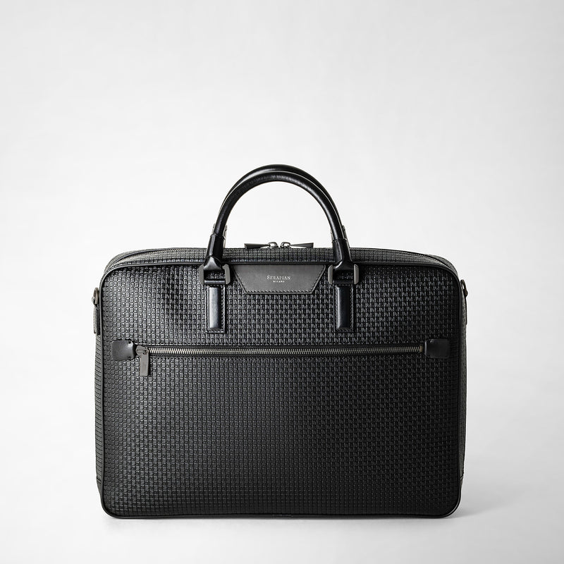Borsa business slim in stepan - black/asphalt/asphalt