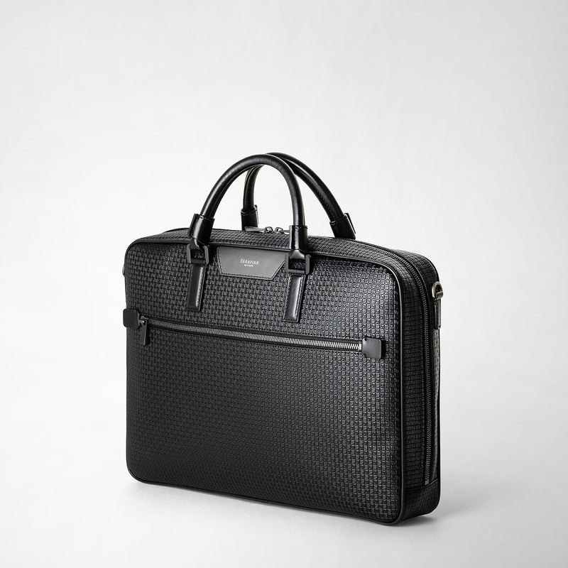 Borsa business slim in stepan - black/asphalt/asphalt