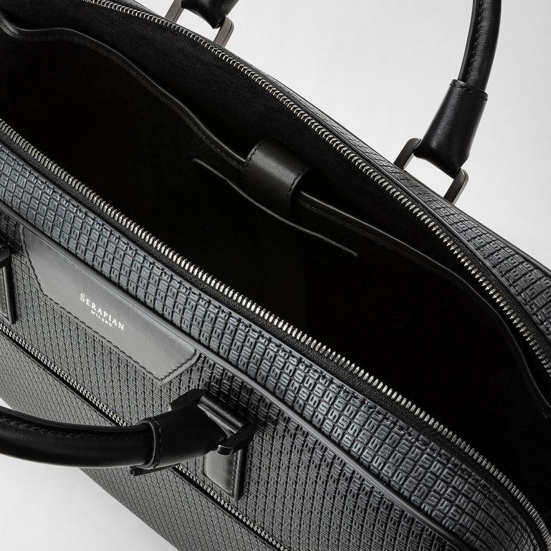 Borsa business slim in stepan - black/asphalt/asphalt