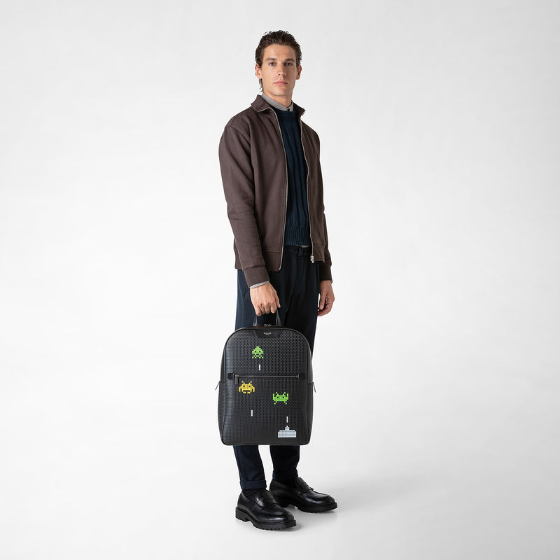 Backpack in stepan - space invaders black
