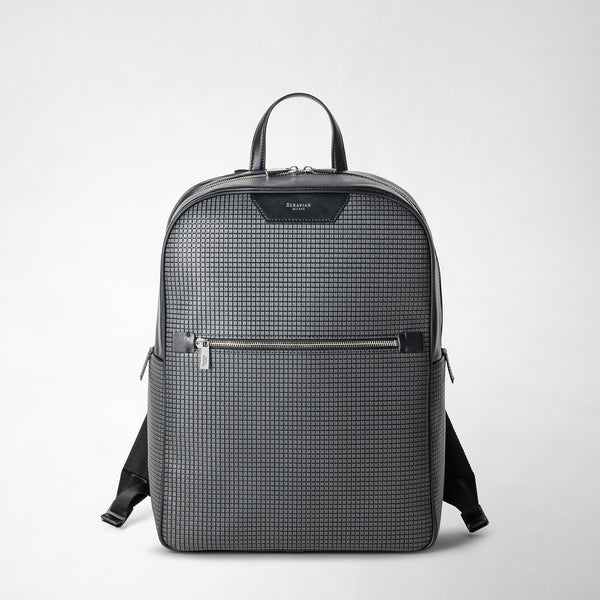Backpack in stepan asphalt gray black – Serapian Boutique Online