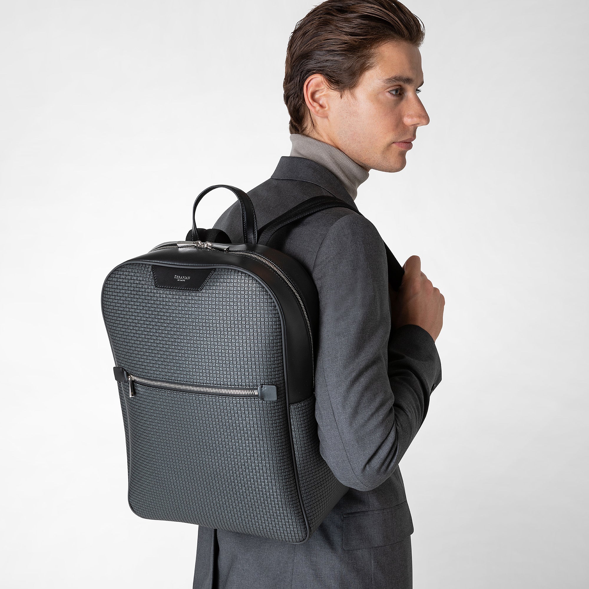Backpack in stepan Serapian Boutique – black asphalt Online gray