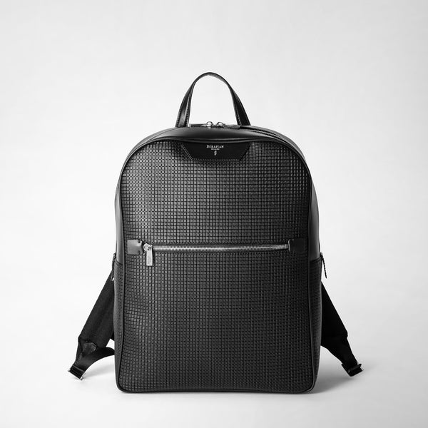 black men's leather backpack Serapian Backpack In Stepan