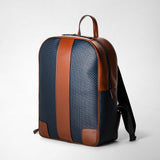 Backpack in stepan 72 - ocean blue/cuoio