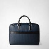 Extra slim briefcase in stepan - ocean blue/black