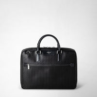 EXTRA SLIM BRIEFCASE IN STEPAN Black/Eclipse Black