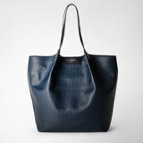 Vertical secret tote bag in stepan - ocean blue/black