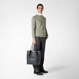 Vertical secret tote bag in stepan - asphalt gray/black