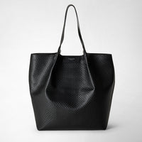 VERTICAL SECRET TOTE BAG IN STEPAN 72 Black/Eclipse Black