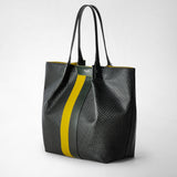 Vertical secret tote bag in stepan - asphalt/anthracite/curry