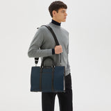 City briefcase in stepan - ocean blue/black