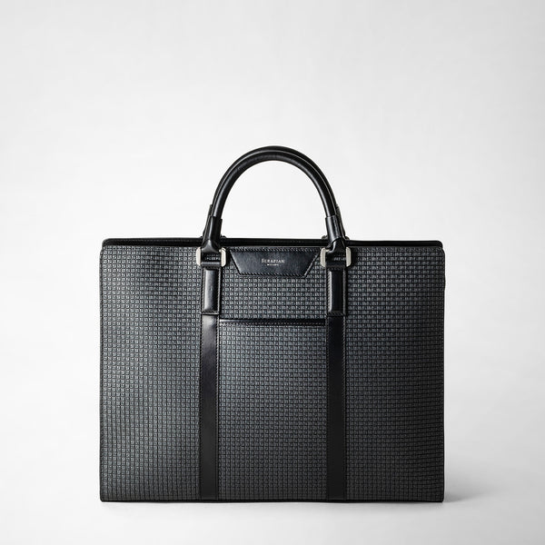 City briefcase in stepan - asphalt gray/black
