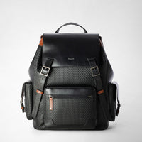 LARGE BACKPACK IN STEPAN 72 Black/Black/Cuoio