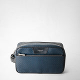 Washbag in stepan - ocean blue/black