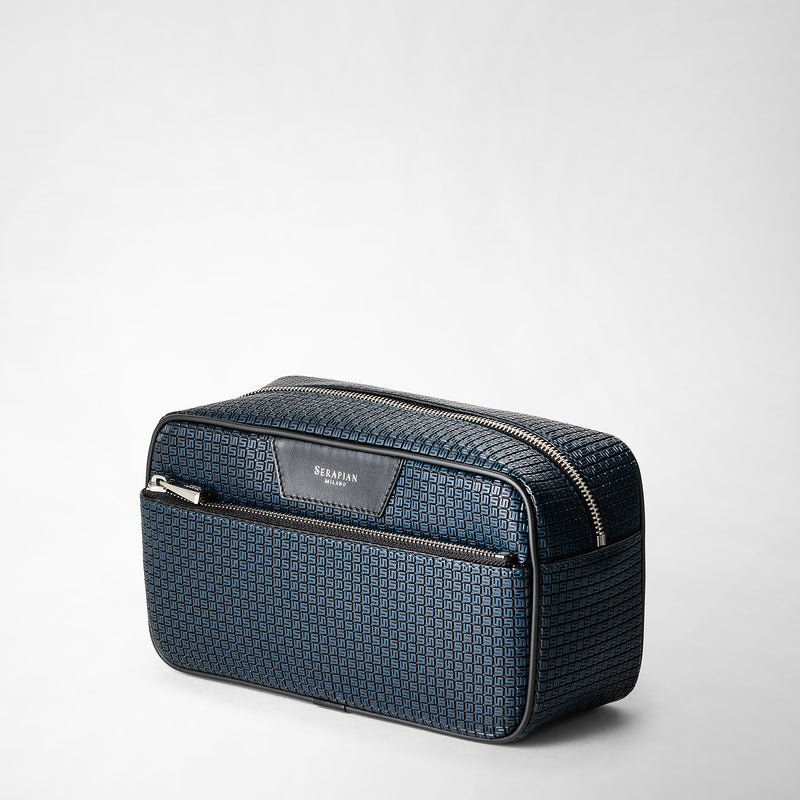 Washbag in stepan - ocean blue/black