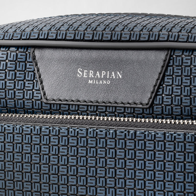 Washbag in stepan - ocean blue/black