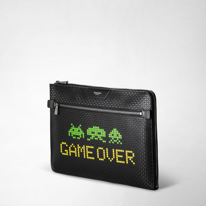 Document folio in stepan - space invaders black