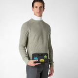 Travel companion with double zip in stepan - space invaders black