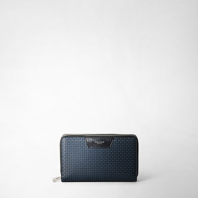 Reisebegleiter aus stepan mit doppelreissverschluss - ocean blue/black