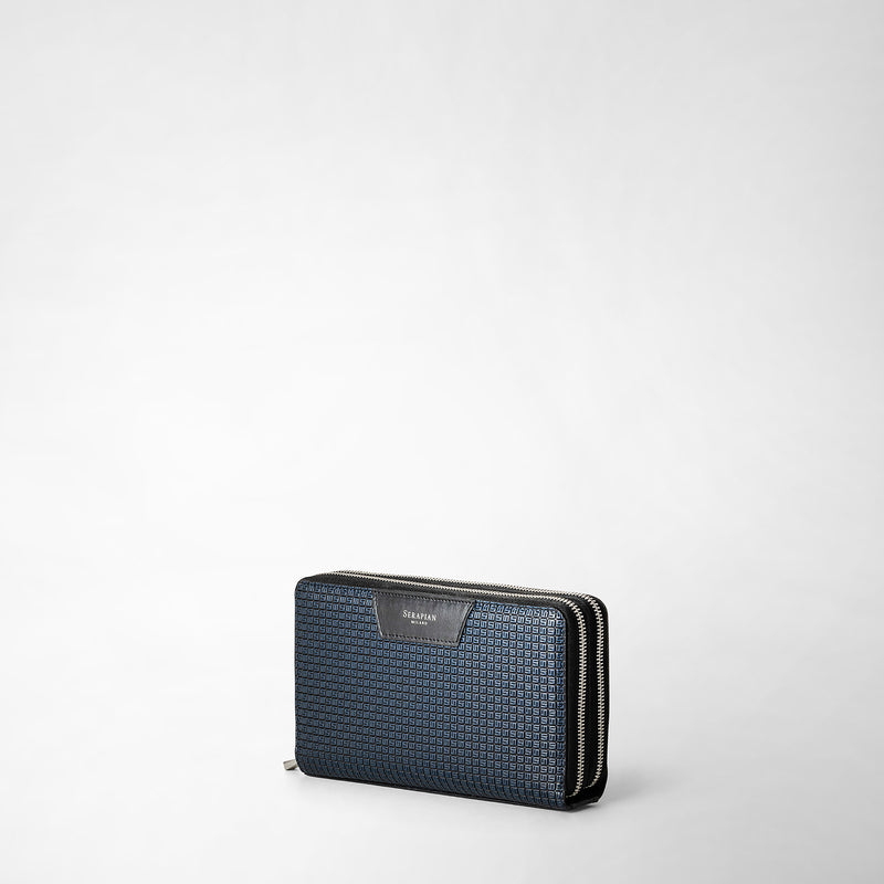 Reisebegleiter aus stepan mit doppelreissverschluss - ocean blue/black