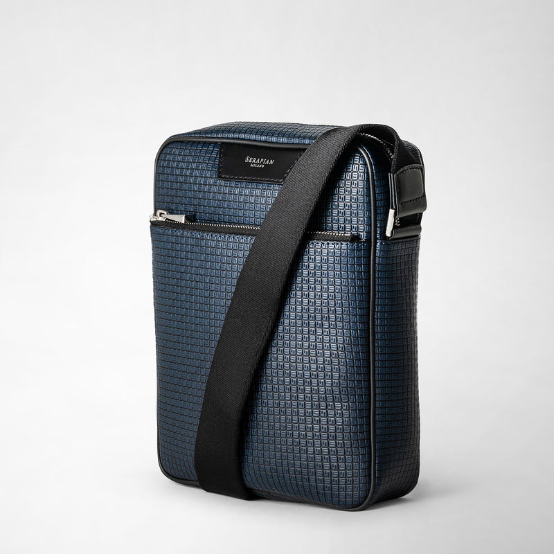 Stepan製north southメッセンジャーバッグ - ocean blue/black