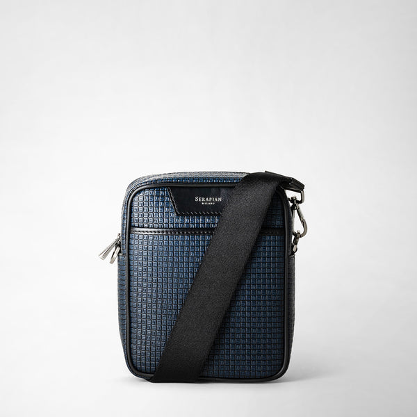 Small north south messenger in stepan - ocean blue/black
