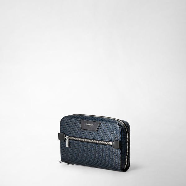 Pochette en stepan - ocean blue/black